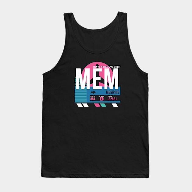 Memphis (MEM) Airport // Sunset Baggage Tag Tank Top by Now Boarding